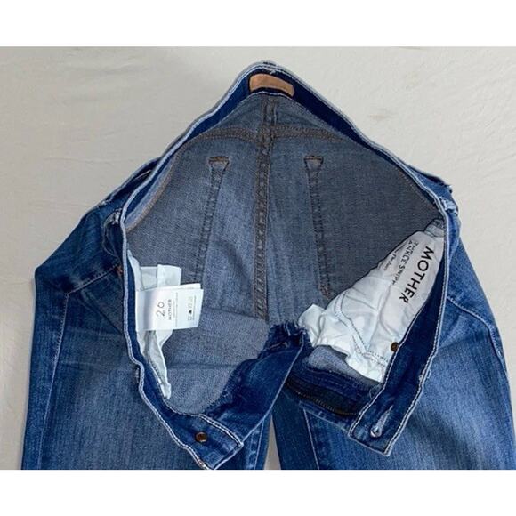 Mother 'The Rascal' Ankle Snippet Raw Cuff Stretch Denim Jeans. Women's 26, GUC! - Picture 7 of 13